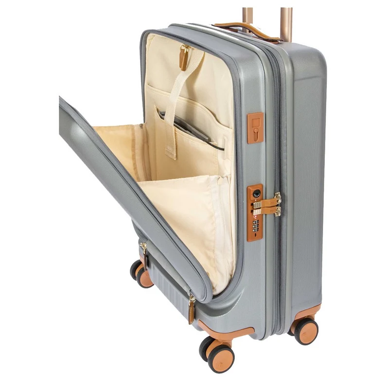 Brics Capri - Trolley de cabina con 4 ruedas y bolsillo frontal 55 cm (silver)