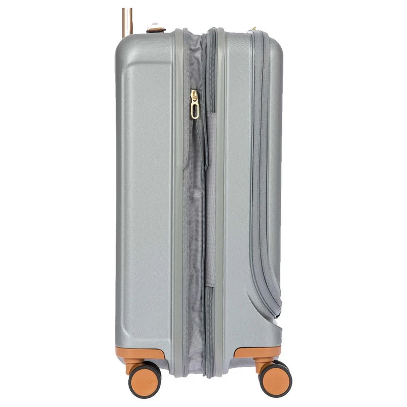 Brics Capri - Trolley de cabina con 4 ruedas y bolsillo frontal 55 cm (silver)