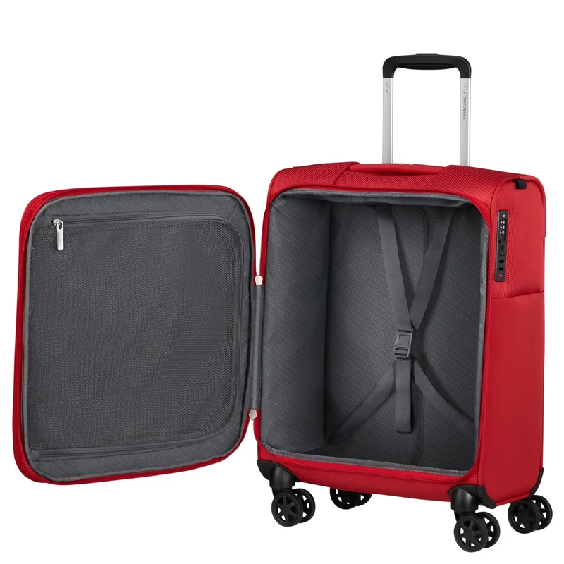 Samsonite Base Breeze - Trolley de cabina de 4 ruedas 55 cm expandible (red)