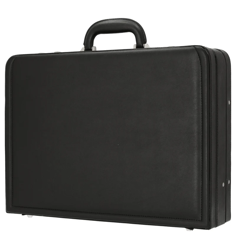 D&N Tradition Business - Maletín de documentos 46 cm expandible PU (schwarz)