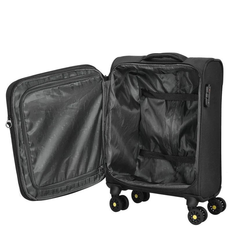 D&N Travel Line 9704 - Trolley de cabina con 4 ruedas S 55 cm (black)