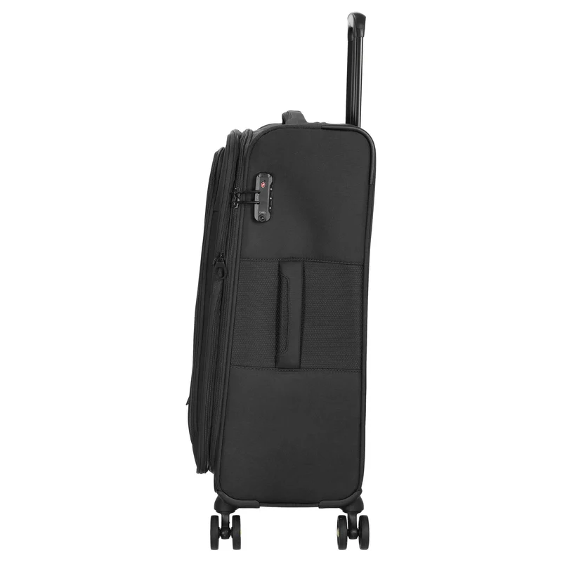 D&N Travel Line 9704 - Trolley de 4 ruedas M 68 cm expandible (black)