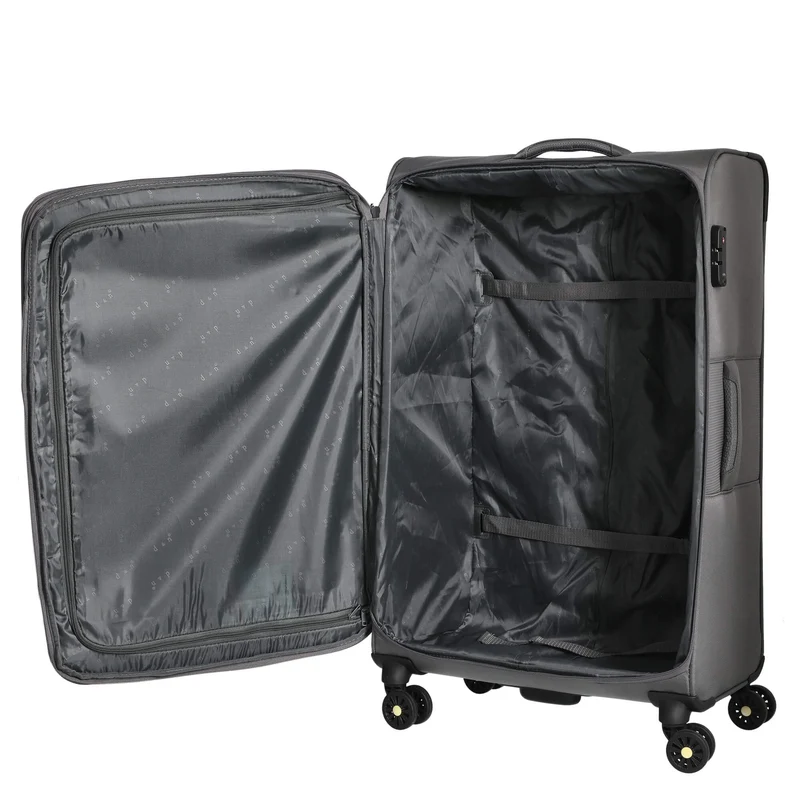 D&N Travel Line 9704 - Trolley de 4 ruedas L 78 cm expandible (grey)