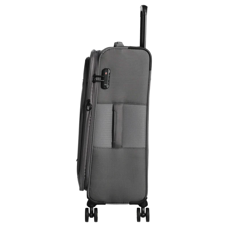 D&N Travel Line 9704 - Trolley de 4 ruedas M 68 cm expandible (grey)