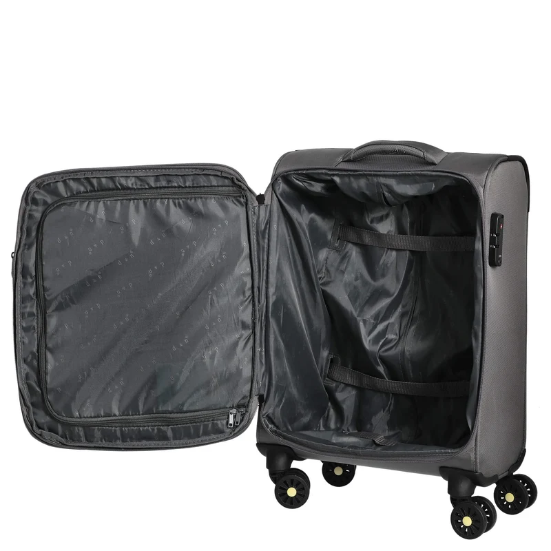D&N Travel Line 9704 - Trolley de cabina con 4 ruedas S 55 cm (grey)