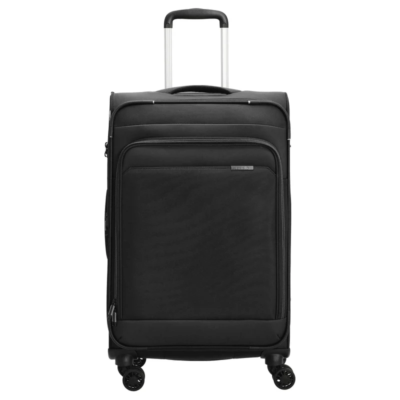 D&N Travel Line 9504 - Trolley de 4 ruedas M 67 cm expandible (black)