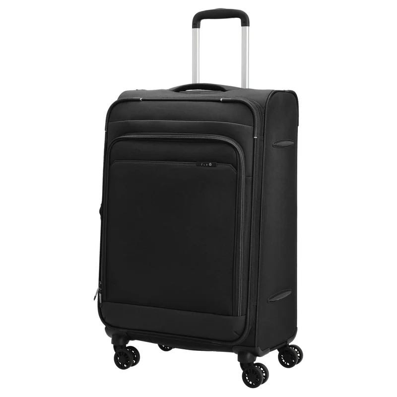 D&N Travel Line 9504 - Trolley de 4 ruedas M 67 cm expandible (black)