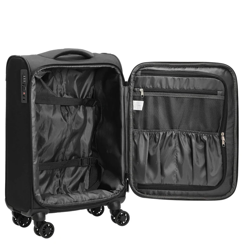 D&N Travel Line 9504 - Trolley de cabina con 4 ruedas S 55 cm (black)