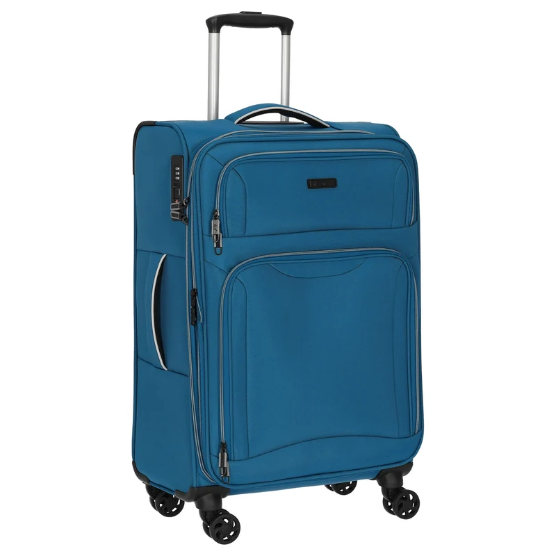D&N Travel Line 9204 - Trolley de 4 ruedas M 66 cm expandible (blau)