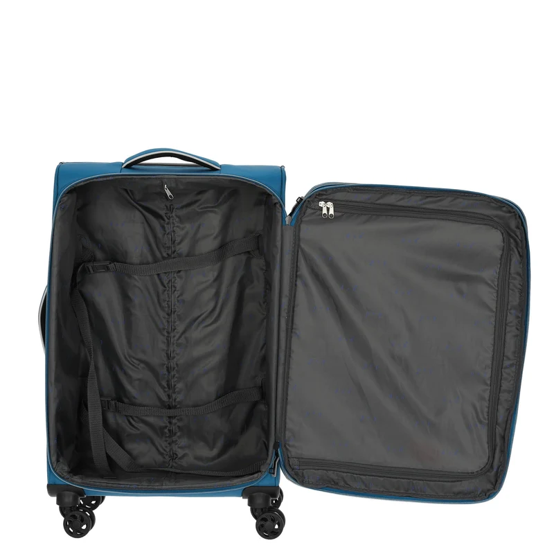D&N Travel Line 9204 - Trolley de 4 ruedas M 66 cm expandible (blau)
