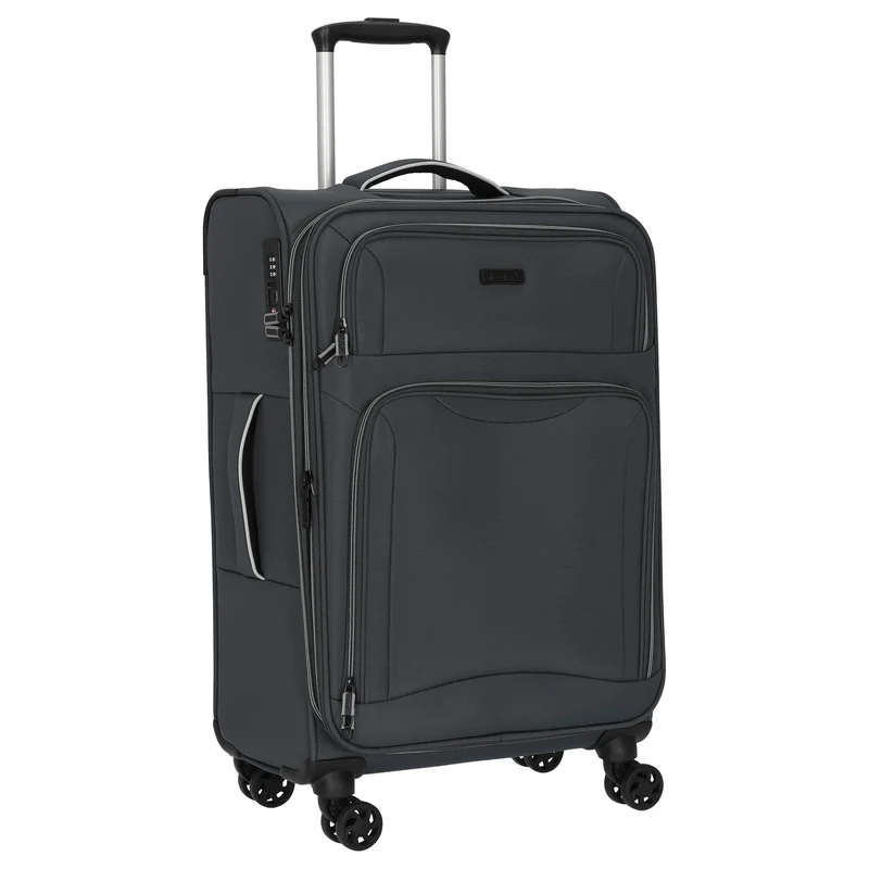 D&N Travel Line 9204 - Trolley de 4 ruedas M 66 cm expandible (grau)