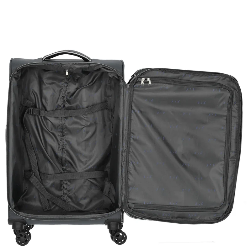 D&N Travel Line 9204 - Trolley de 4 ruedas M 66 cm expandible (grau)