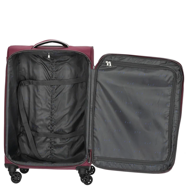 D&N Travel Line 9204 - Trolley de 4 ruedas M 66 cm expandible (purple)