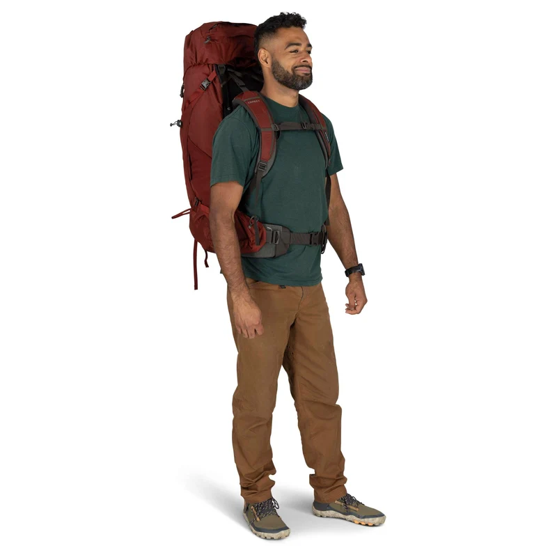Osprey Aether 65 L/XL - Mochila de trekking 80 cm (deep acorn red)