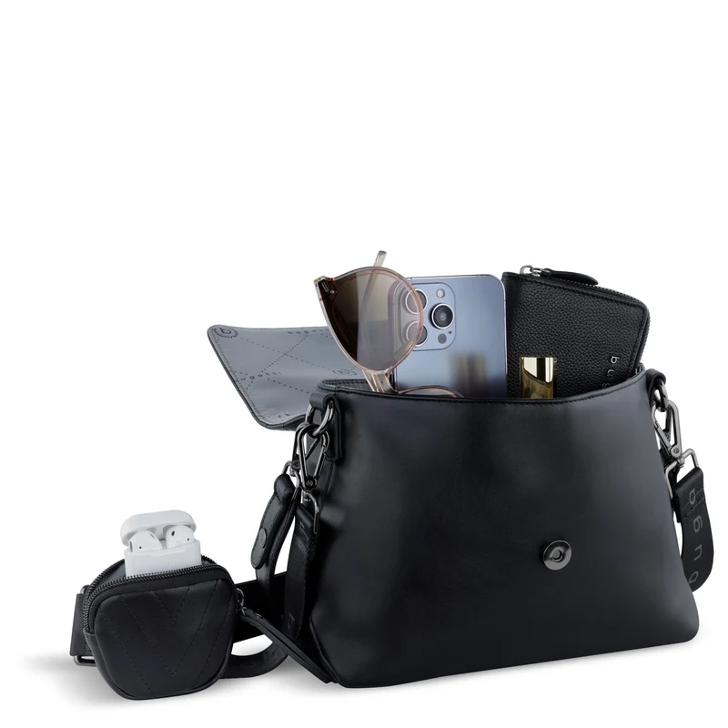 bugatti Sira - Bolso bandolera L 25 cm (black)