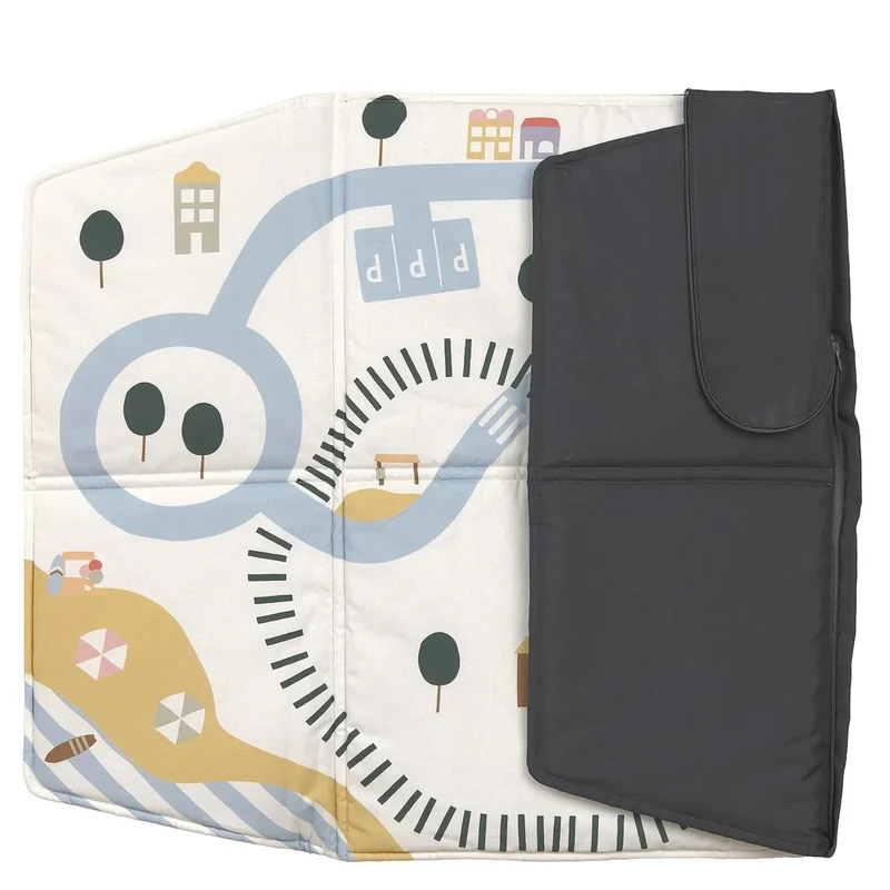 Lässig Mamaki Bag - Bolsa de mano con alfombra de juegos (anthracite)