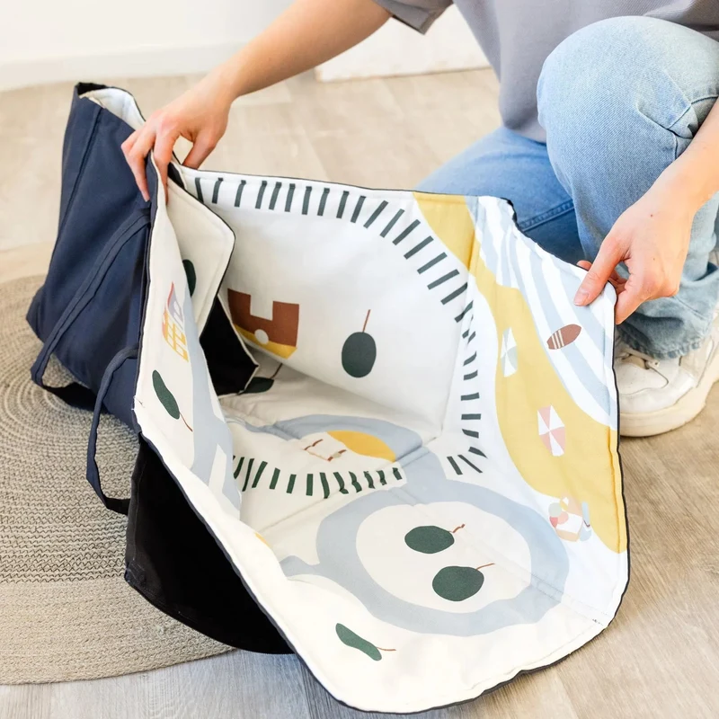 Lässig Mamaki Bag - Bolsa de mano con alfombra de juegos (anthracite)