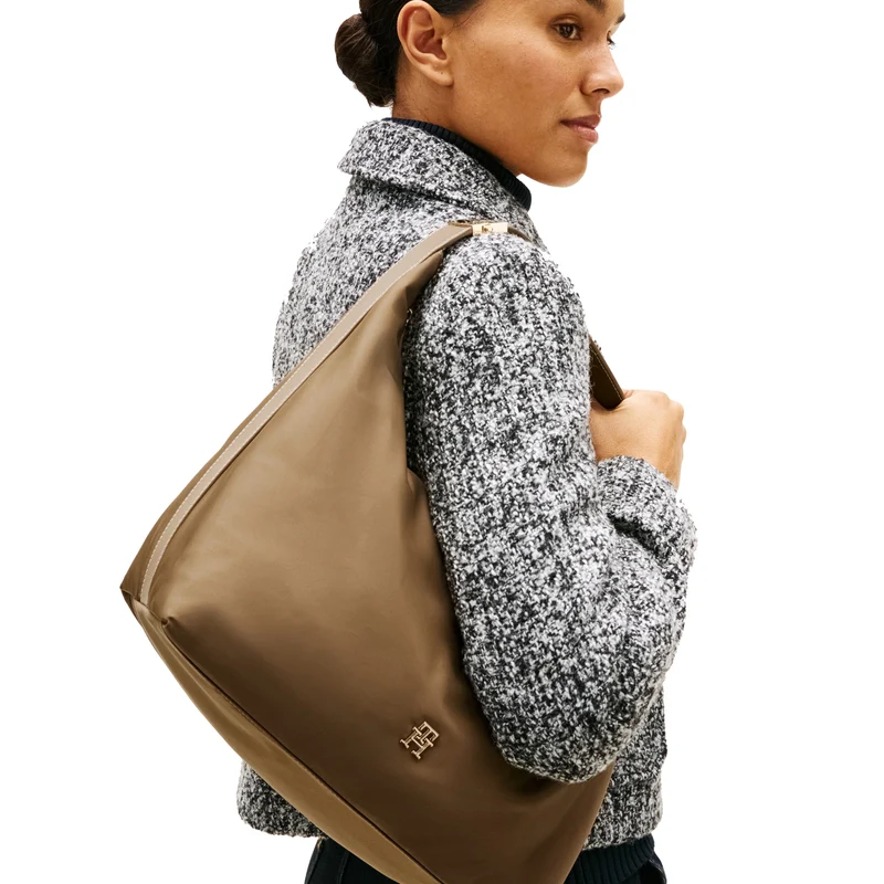 Tommy Hilfiger TH GO Hobo - Bolso de hombro 34 cm (nordic taupe)