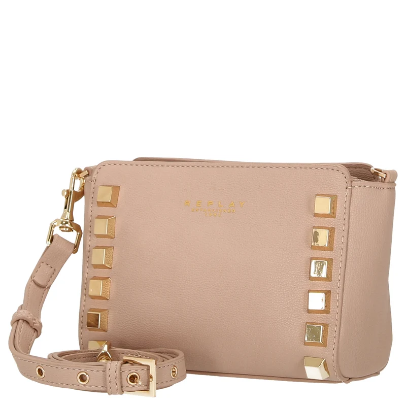 Replay - Bolso bandolera con tachuelas 19 cm (pink brown)