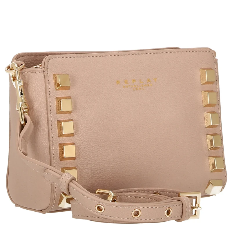 Replay - Bolso bandolera con tachuelas 19 cm (pink brown)