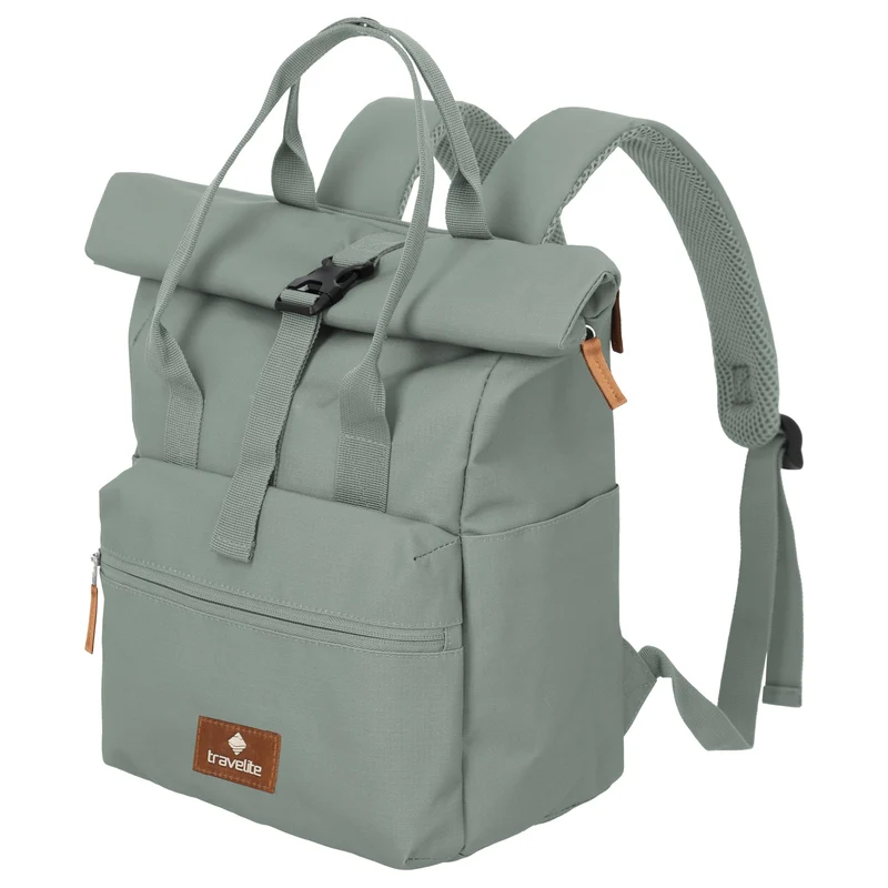 Travelite Basics Short Handle - Mochila Rolltop (mint)