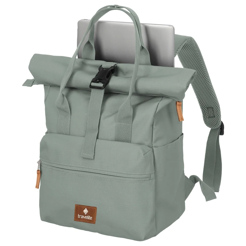 Travelite Basics Short Handle - Mochila Rolltop (mint)