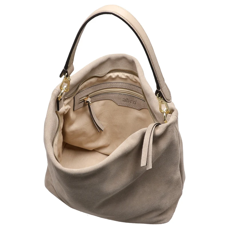abro Ebony Suede - Bolso saco 28 cm (siena)