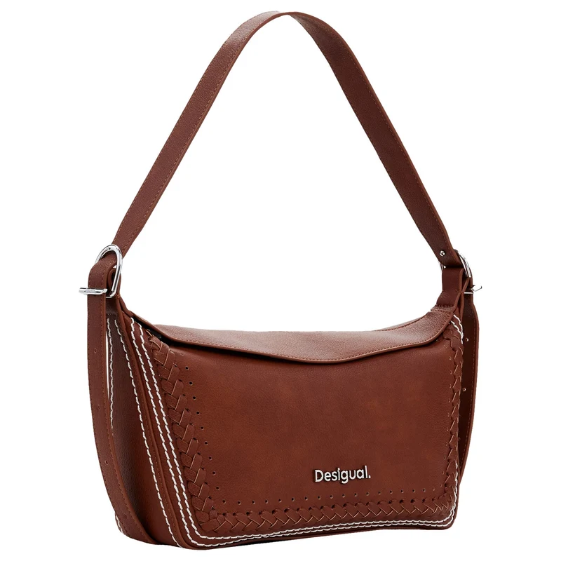 Desigual Trama Munich - Bolso de hombro 27.5 cm (camel)