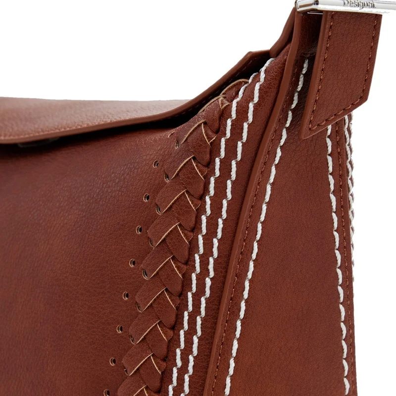 Desigual Trama Munich - Bolso de hombro 27.5 cm (camel)
