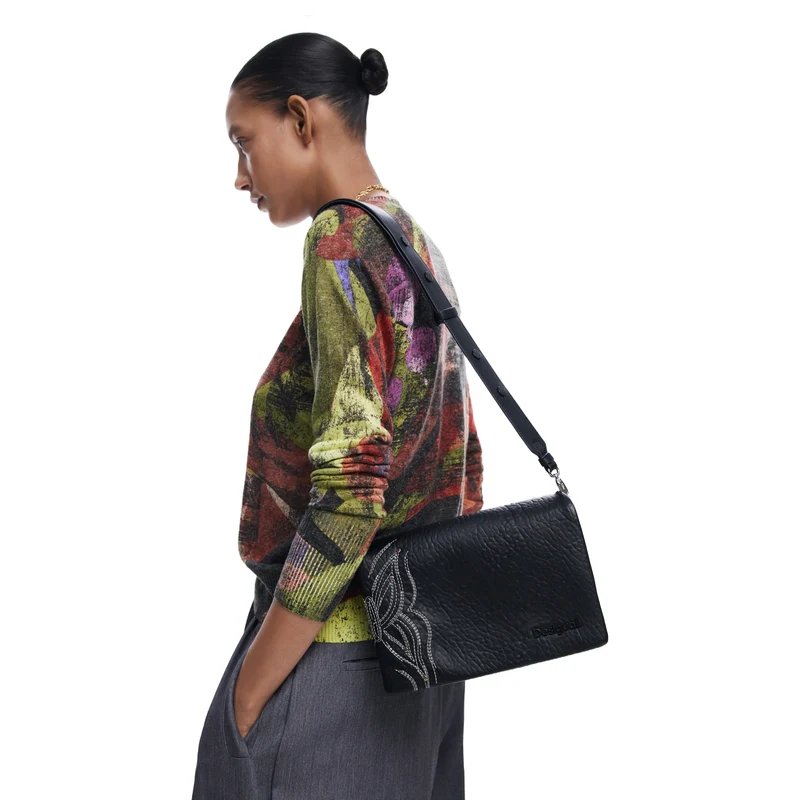 Desigual Goodall Dortmund Flap 2.0 - Bolso bandolera 24.5 cm (schwarz)