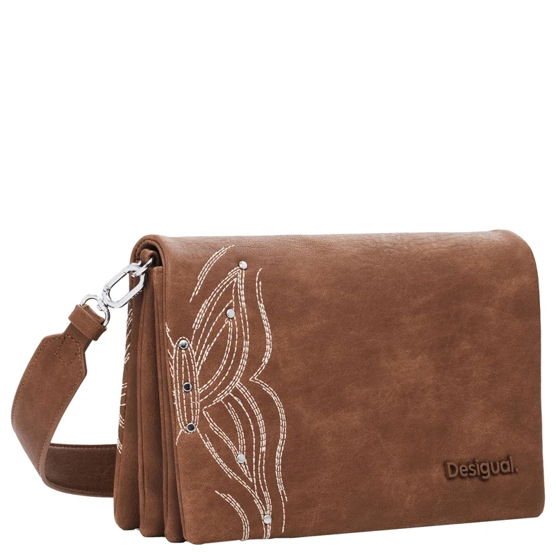 Desigual Goodall Sand Dortmund Flap 2.0 - Bolso bandolera 25 cm (arena)