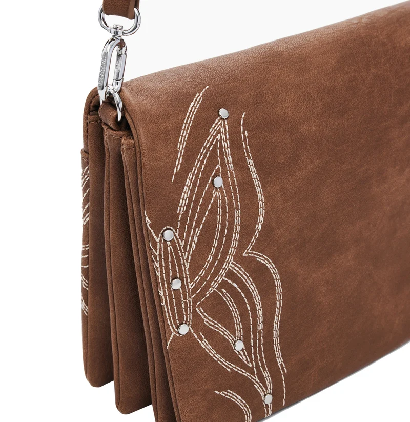 Desigual Goodall Sand Dortmund Flap 2.0 - Bolso bandolera 25 cm (arena)