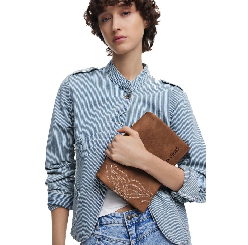 Desigual Goodall Sand Dortmund Flap 2.0 - Bolso bandolera 25 cm (arena)
