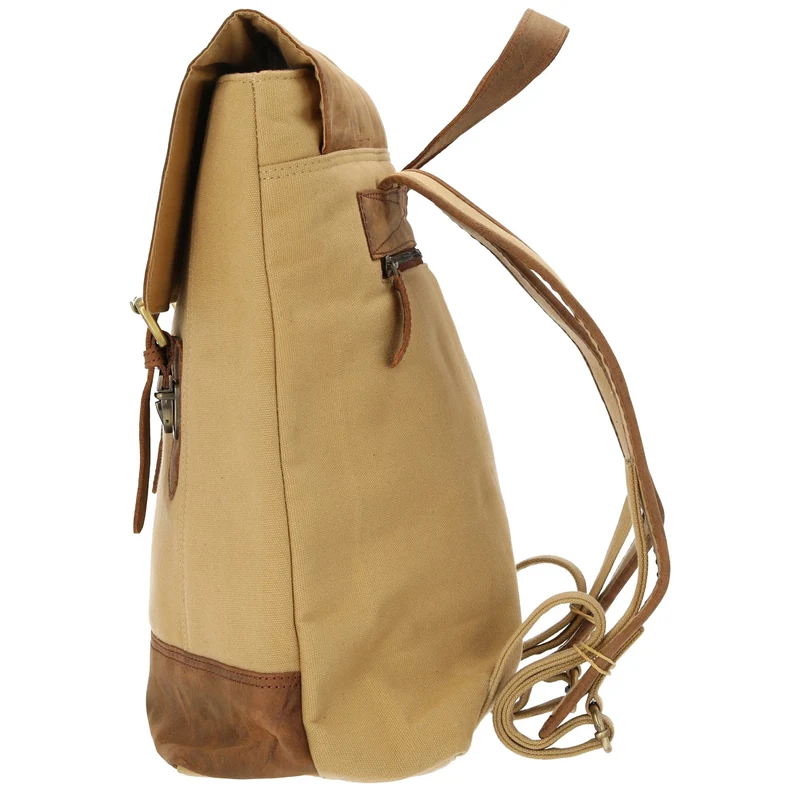 Dermata - Mochila Canvas/Leder Kombination 39 cm (brown)