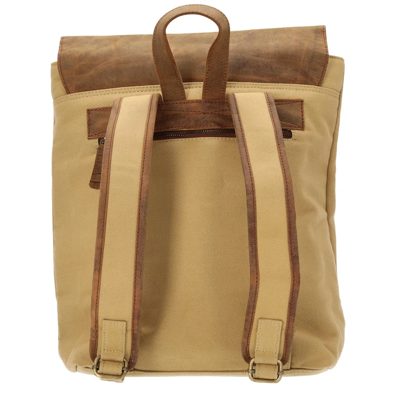 Dermata - Mochila Canvas/Leder Kombination 39 cm (brown)