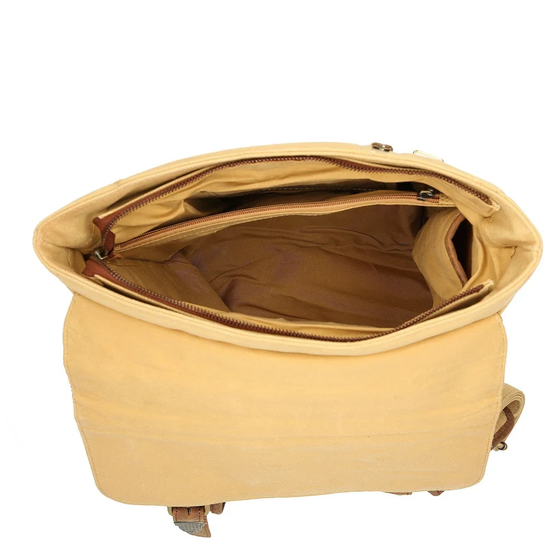 Dermata - Mochila Canvas/Leder Kombination 39 cm (brown)
