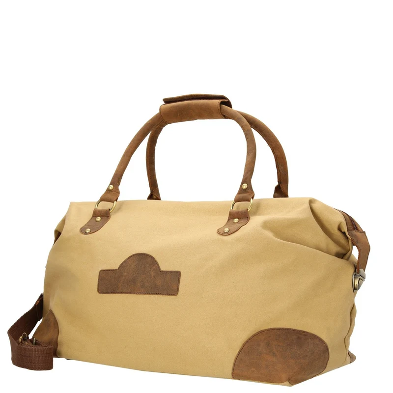 Dermata - Bolsa de viaje Canvas/Leder Kombination 50 cm (brown)