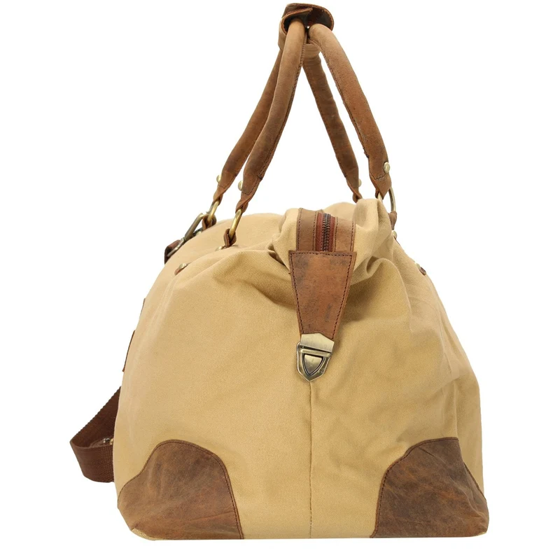Dermata - Bolsa de viaje Canvas/Leder Kombination 50 cm (brown)