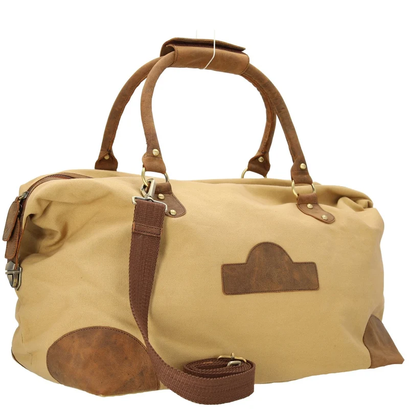 Dermata - Bolsa de viaje Canvas/Leder Kombination 50 cm (brown)