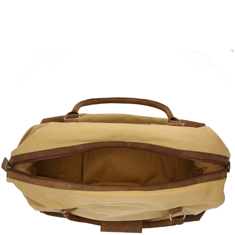 Dermata - Bolsa de viaje Canvas/Leder Kombination 50 cm (brown)