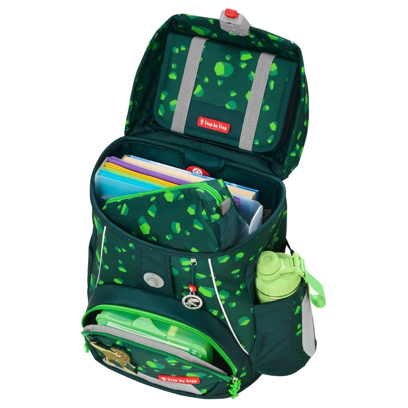 Step by Step Fit - Set de mochila escolar 5 pzas. (Dino Targo)