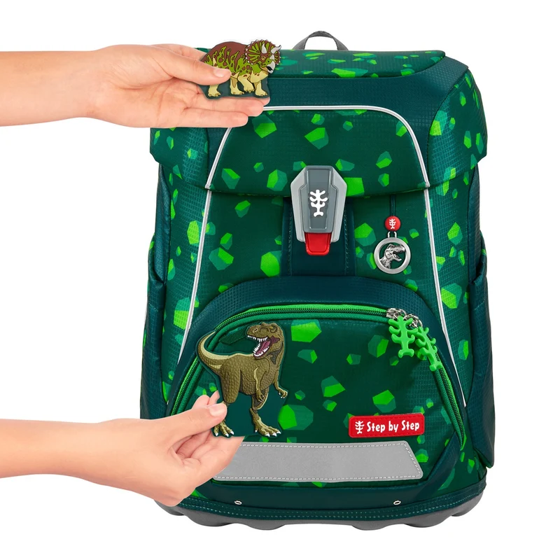 Step by Step Fit - Set de mochila escolar 5 pzas. (Dino Targo)