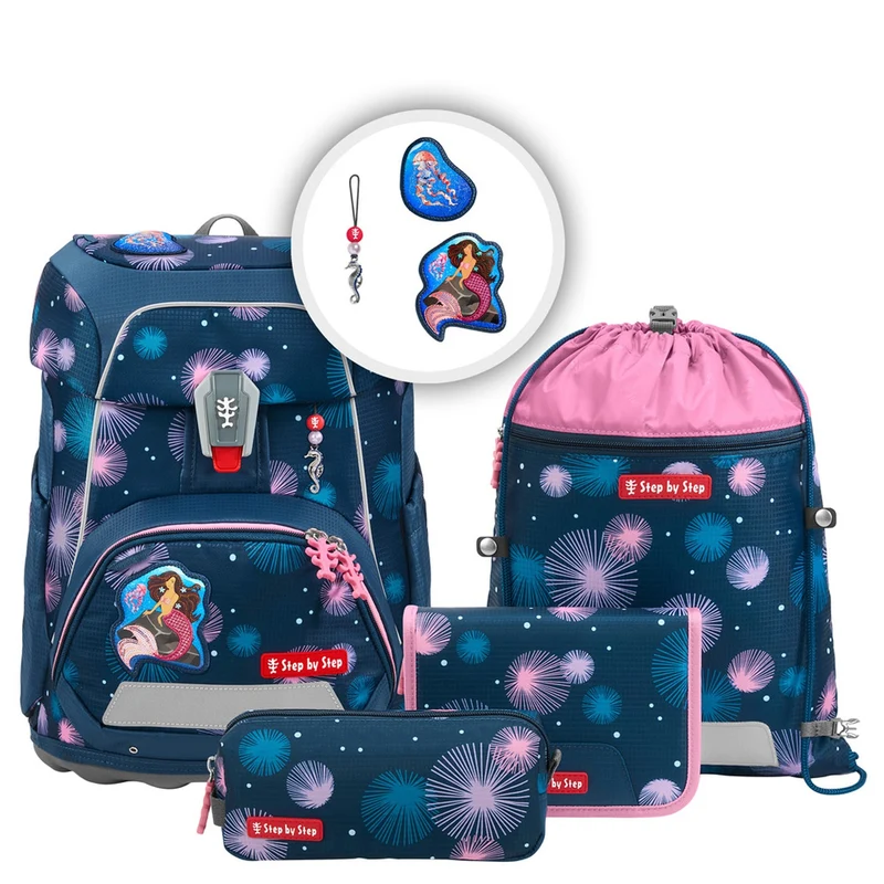 Step by Step Fit - Set de mochila escolar 5 piezas (Mermaid Delia)