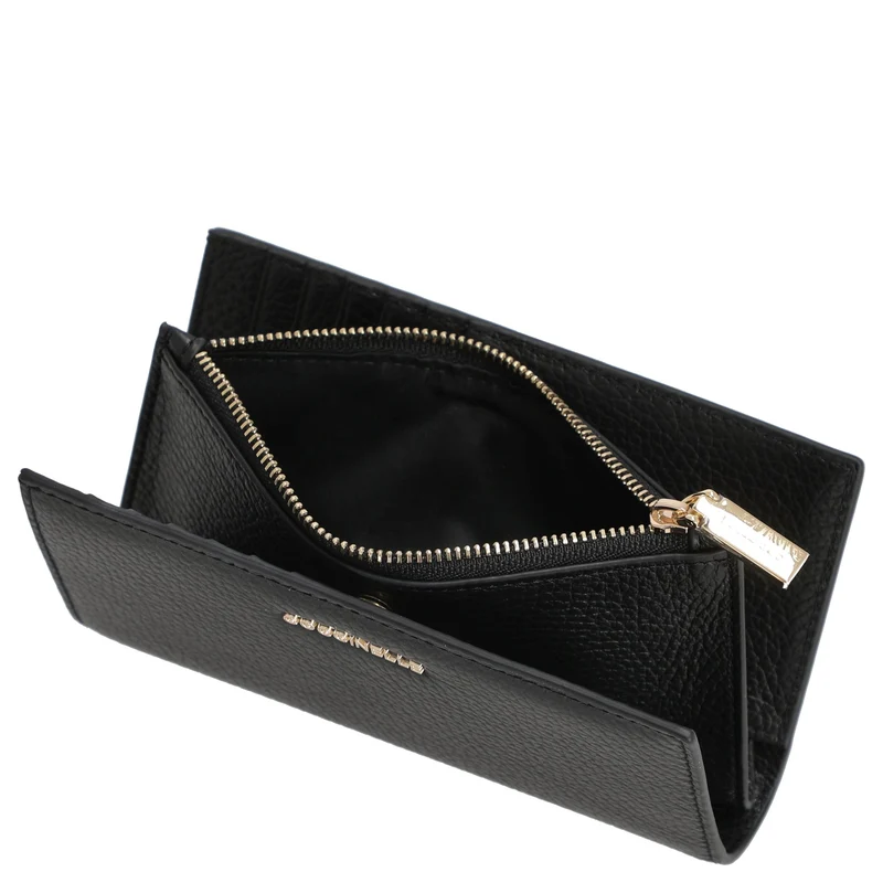Coccinelle Metallic Soft - Cartera 12cc 16 cm (noir)