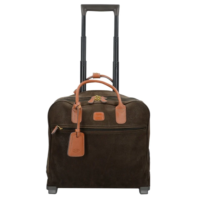 Brics Life - Trolley de negocios con 2 ruedas 41 cm (olive)