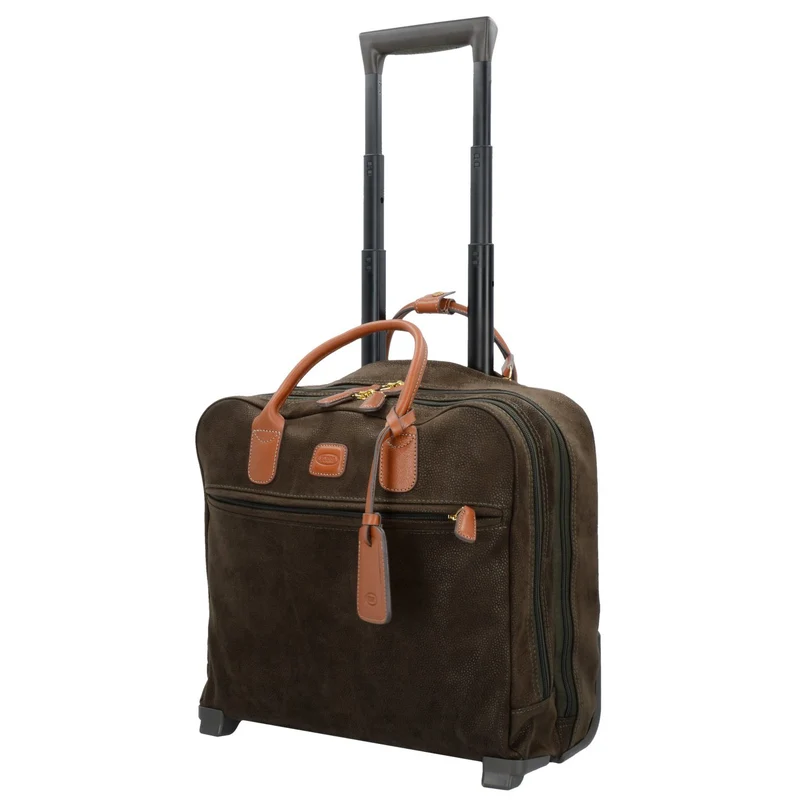 Brics Life - Trolley de negocios con 2 ruedas 41 cm (olive)