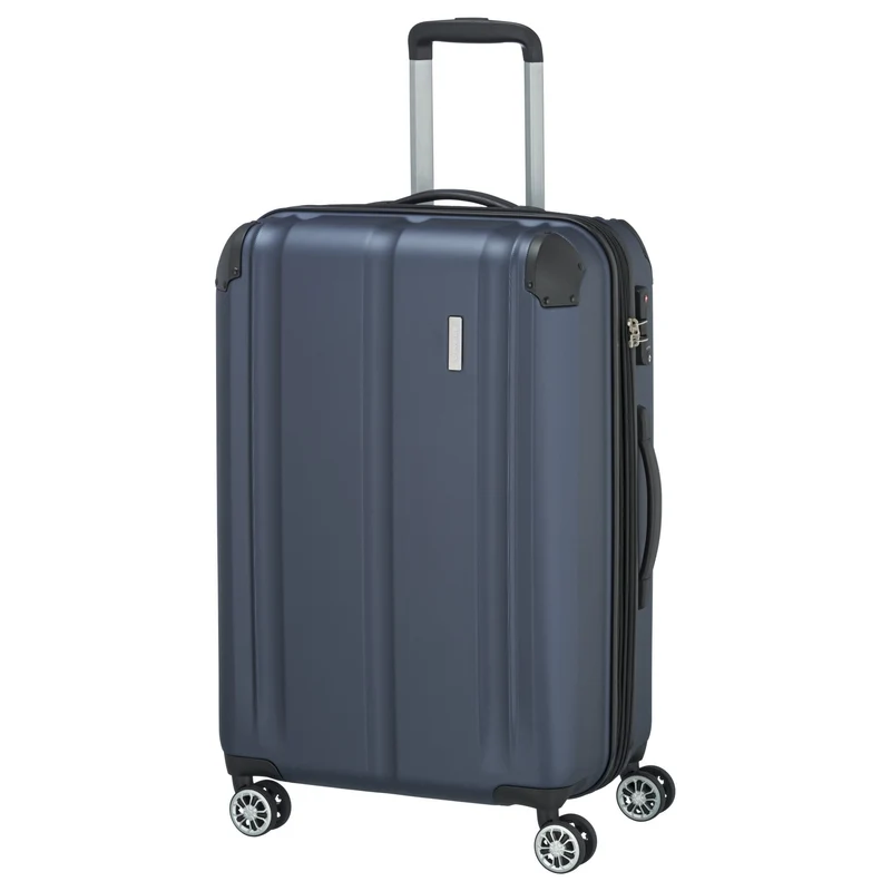 Travelite City - Trolley de 4 ruedas erw. M 68 cm (marine)