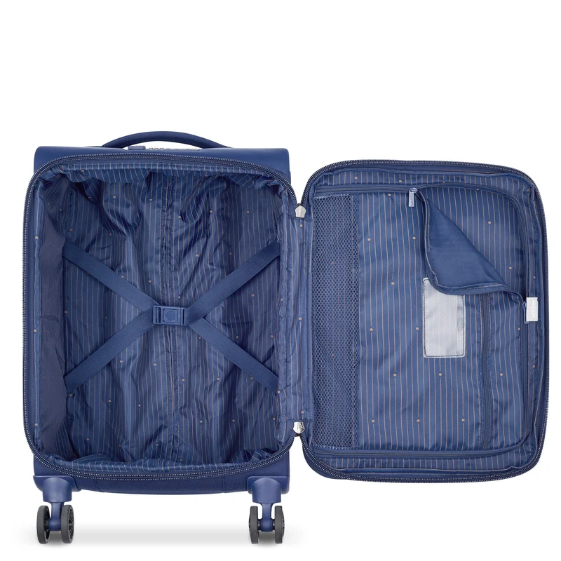 Delsey Paris Brochant 2.0 - Trolley de cabina S 4 ruedas 55 cm expandible (blau)