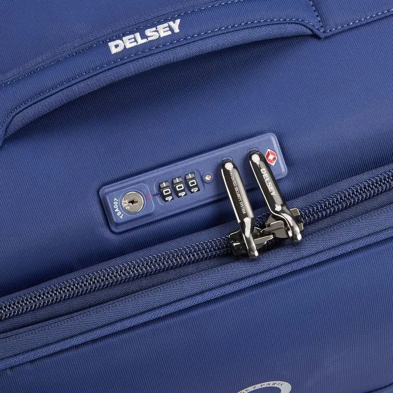 Delsey Paris Brochant 2.0 - Trolley de cabina S 4 ruedas 55 cm expandible (blau)