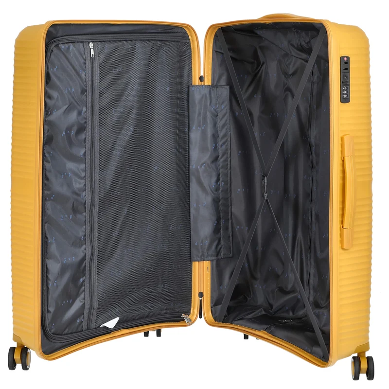 D&N Travel Line 4200 - Set de maletas de 4 ruedas 3 piezas (amarillo)